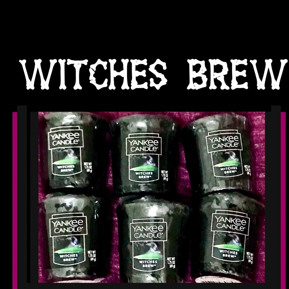6 Yankee Candle Witches Brew Votives sampler black patchouli